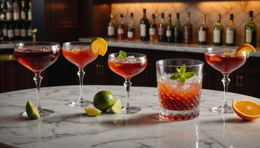 Idee per servire cocktail con bicchieri eleganti